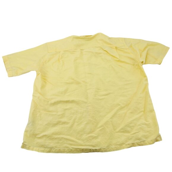Austin Reed XXL Yellow Short Sleeve Shirt 55% Linen & 45% Cotton Mens Top - Picture 6 of 6